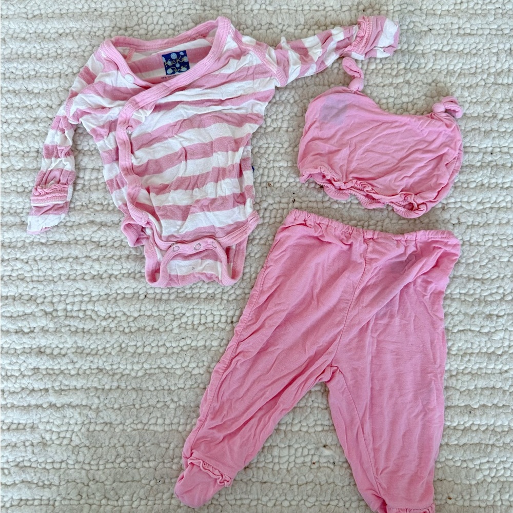 Magnetic Me Pink Striped Kids Matching Set